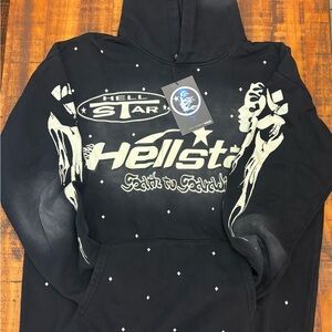 1:1 Hellstar Black Graphic Hoodie
